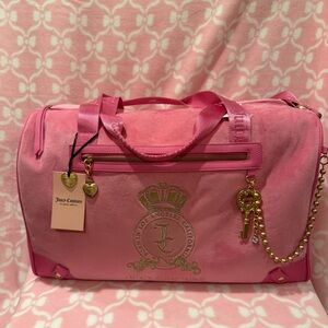 Juicy Couture Pink Travel Bag with Gold Details